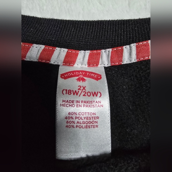 Holiday Time Christmas Sweater Size 2X 18w / 20w XXL Santa Cheers Shirt Top - Picture 2 of 3